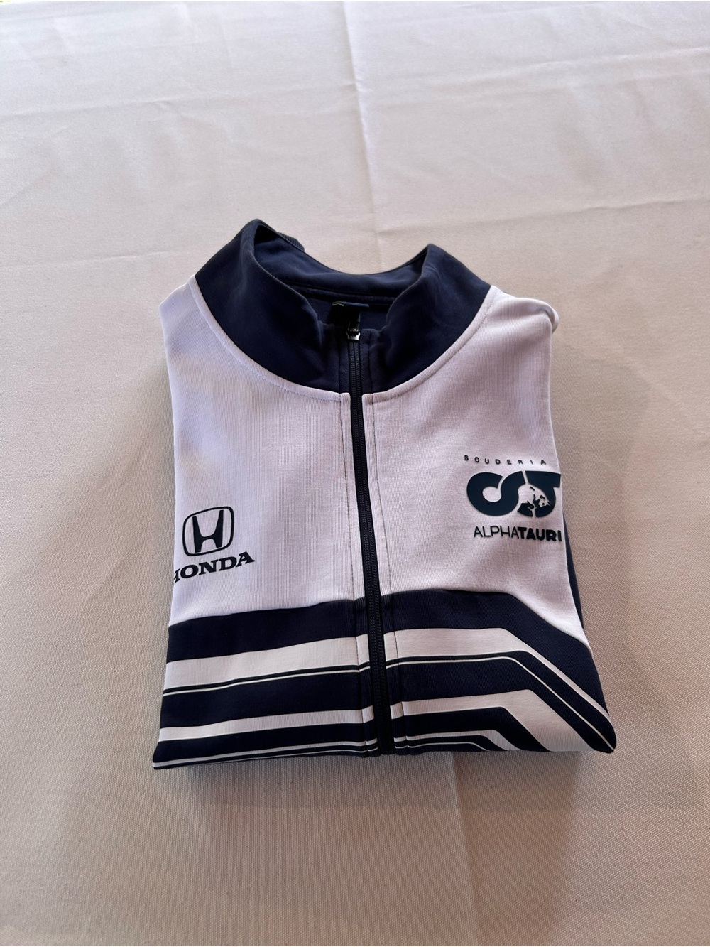 Scuderia AlphaTauri Honda F1 Team Track Jacket Outerwear Navy White Men's XL - Picture 3 of 16